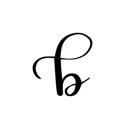 calligraphy lowercase letter b