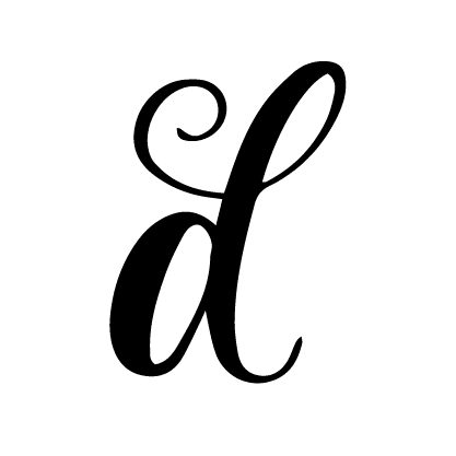 letter d in calligraphy