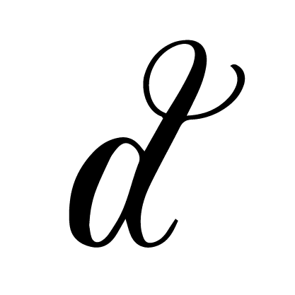 The Letter D In Calligraphy Letter