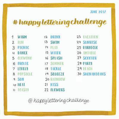 Happy Lettering Challenge (HLC) June 2017