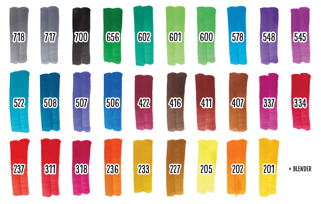 Royal Talens Ecoline color chart 30 Set