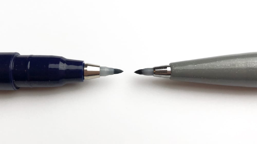 Tombow Fudenosuke Colors VS Pentel Sign Brush Pens by Winterbird