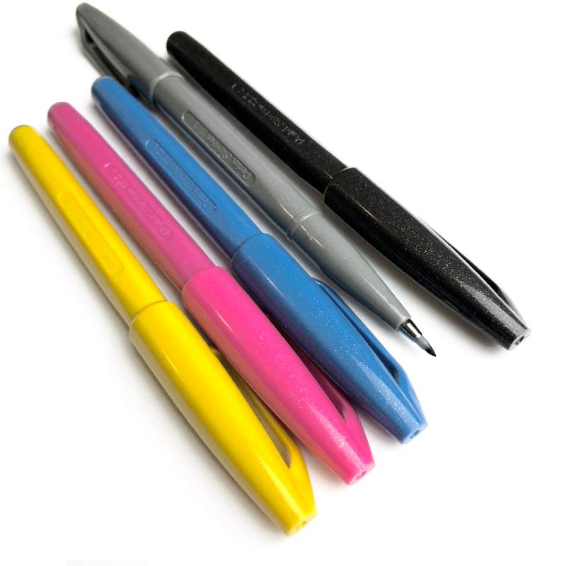 Tombow Fudenosuke Colors VS Pentel Sign Brush Pens by Winterbird