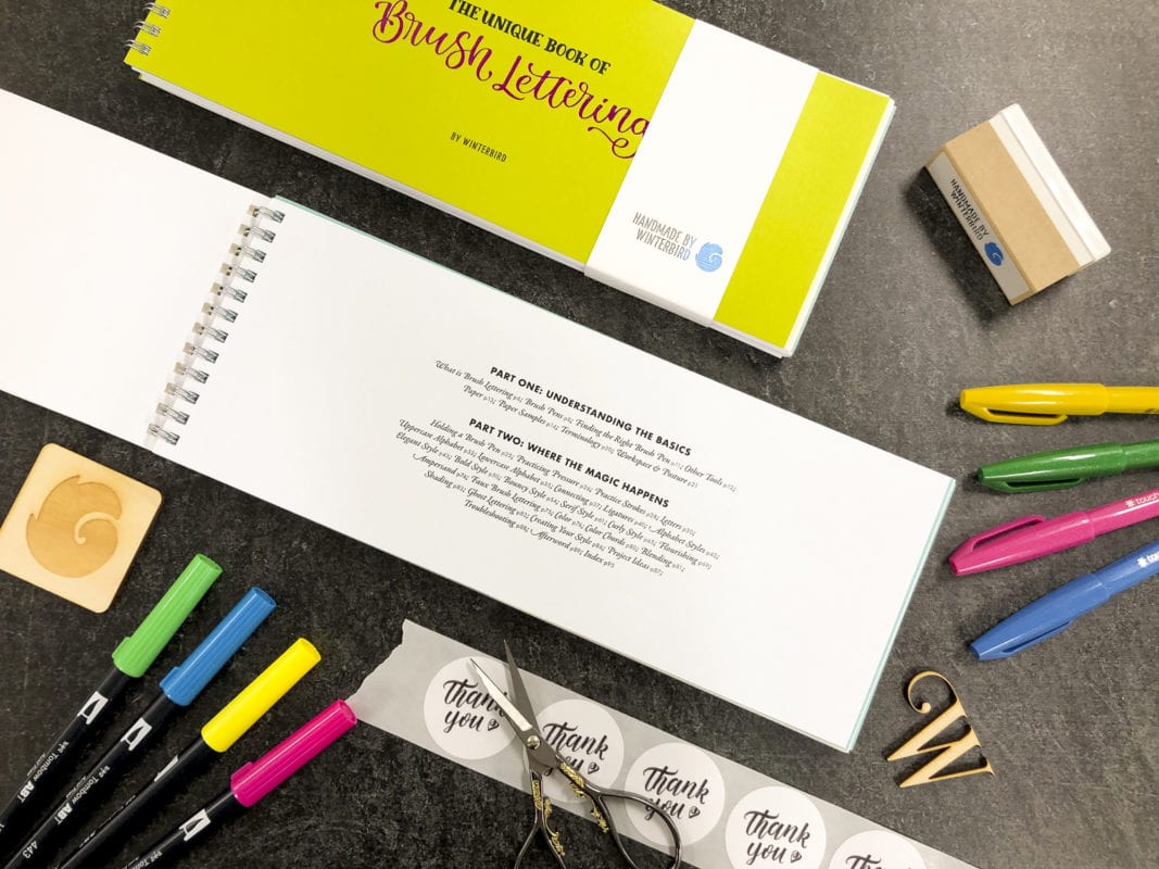 The Unique Book of Brush Lettering by Winterbird